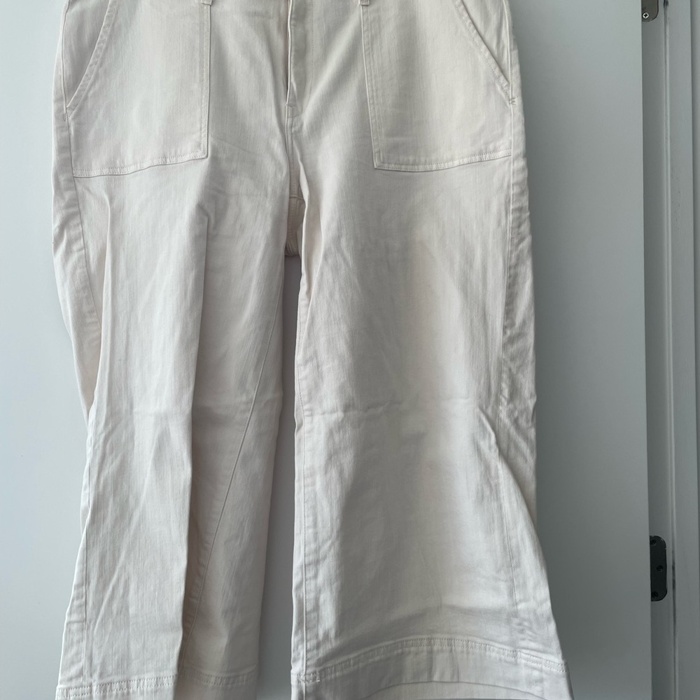 Warp&Weft Cream Wide-Leg Pants